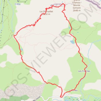 Itinéraire Le Chenaillet versant Sud, distance, dénivelé, altitude, carte, profil, trace GPS