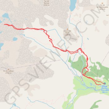 Itinéraire Lacs de Cambalès, distance, dénivelé, altitude, carte, profil, trace GPS