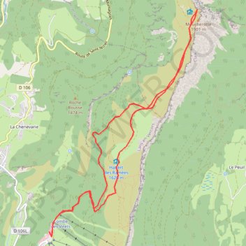 Itinéraire Les Ramées, la Moucherotte, distance, dénivelé, altitude, carte, profil, trace GPS