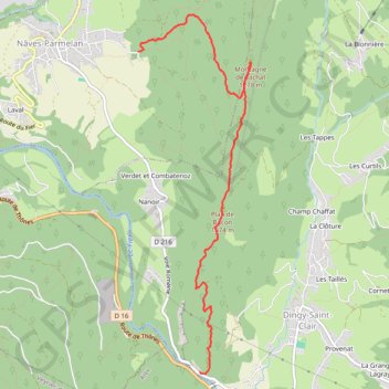 Itinéraire Lachat par Blonniere, distance, dénivelé, altitude, carte, profil, trace GPS