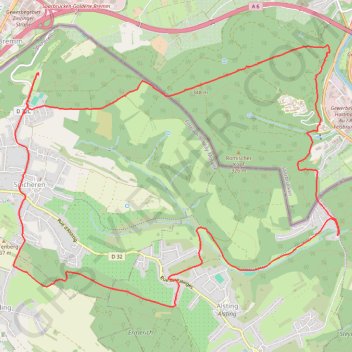 Itinéraire Les hauteurs d'Alsting - Zinzing, distance, dénivelé, altitude, carte, profil, trace GPS