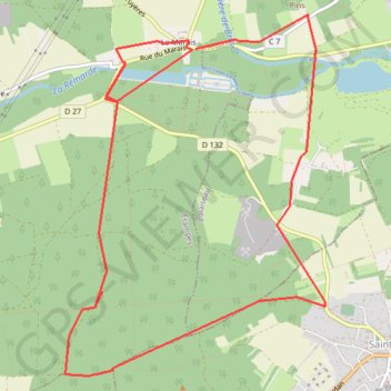 Itinéraire Chateau du marais, distance, dénivelé, altitude, carte, profil, trace GPS