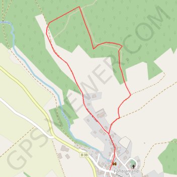 Itinéraire Fondremand, petite cité comtoise de caractère, distance, dénivelé, altitude, carte, profil, trace GPS