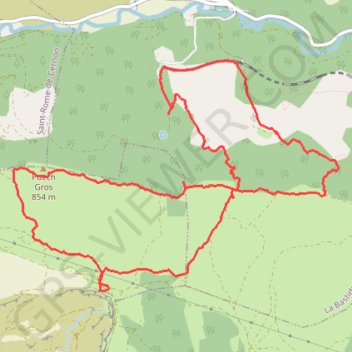 Itinéraire La bastide pradines, distance, dénivelé, altitude, carte, profil, trace GPS