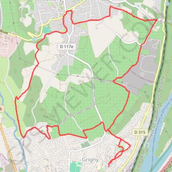 Itinéraire Grigny (69), distance, dénivelé, altitude, carte, profil, trace GPS