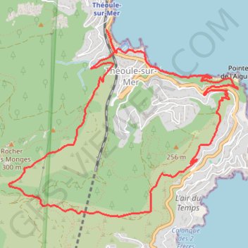 Itinéraire Petite balade à Theoule, distance, dénivelé, altitude, carte, profil, trace GPS