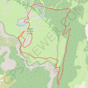 Itinéraire Font d'Urle, karst et Gagère (Vercors), distance, dénivelé, altitude, carte, profil, trace GPS
