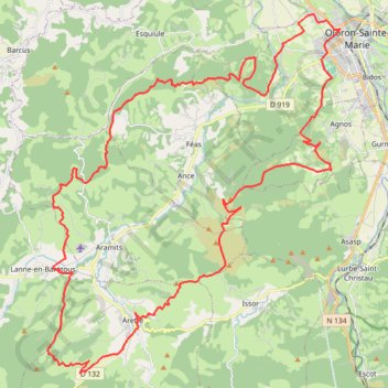 Itinéraire La boucle des Mousquetaires, distance, dénivelé, altitude, carte, profil, trace GPS