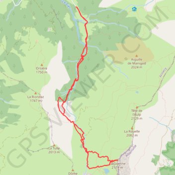 Itinéraire La Goenne, distance, dénivelé, altitude, carte, profil, trace GPS