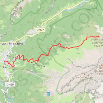 Itinéraire Samoëns, Croix de la Frête, distance, dénivelé, altitude, carte, profil, trace GPS