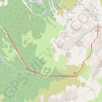 Itinéraire Cime de la Jasse, distance, dénivelé, altitude, carte, profil, trace GPS