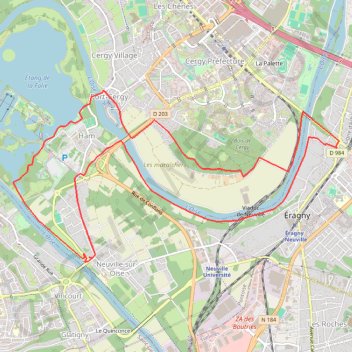 Itinéraire Etang de neuvile, distance, dénivelé, altitude, carte, profil, trace GPS