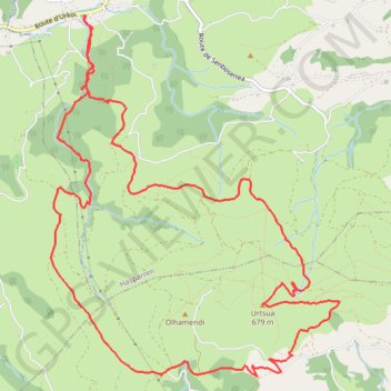 Itinéraire Mont Ursuya, distance, dénivelé, altitude, carte, profil, trace GPS