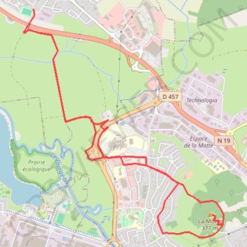 Itinéraire Pusey - La motte, distance, dénivelé, altitude, carte, profil, trace GPS