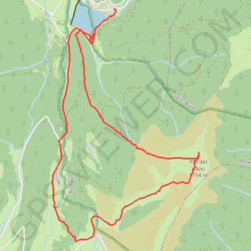 Itinéraire Le Plo Del Naou - Payolle, distance, dénivelé, altitude, carte, profil, trace GPS