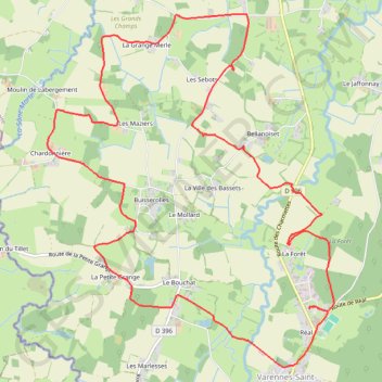 Itinéraire Rando varennes, distance, dénivelé, altitude, carte, profil, trace GPS