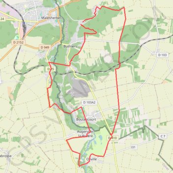 Itinéraire Buthiers, distance, dénivelé, altitude, carte, profil, trace GPS