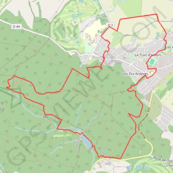 Itinéraire Circuit de Bouffémont, distance, dénivelé, altitude, carte, profil, trace GPS