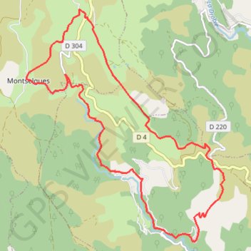 Itinéraire Thines et la voie romaine, distance, dénivelé, altitude, carte, profil, trace GPS