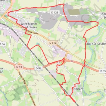 Itinéraire Plateau d'Equay au Val de Seulles - Saint-Vigor-le-Grand, distance, dénivelé, altitude, carte, profil, trace GPS