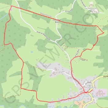 Itinéraire Marche des amoureux Hurbache, distance, dénivelé, altitude, carte, profil, trace GPS