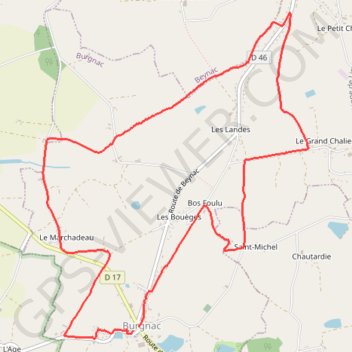 Itinéraire Rando de burgnac, distance, dénivelé, altitude, carte, profil, trace GPS