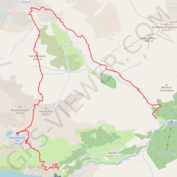 Itinéraire Vallée de Göschenen en Suisse, distance, dénivelé, altitude, carte, profil, trace GPS