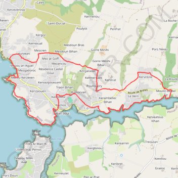 Itinéraire Cirkwi-Au_pays_du_goémon, distance, dénivelé, altitude, carte, profil, trace GPS
