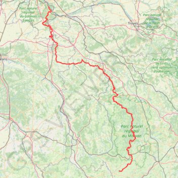 Itinéraire GR 13 Du Gâtinais (Seine-et-Marne) au Morvan (Saône-et-Loire) (2022), distance, dénivelé, altitude, carte, profil, trace GPS