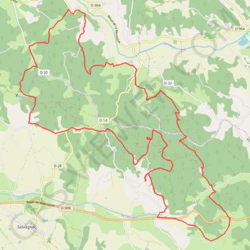 Itinéraire Forêt de Sivens, distance, dénivelé, altitude, carte, profil, trace GPS
