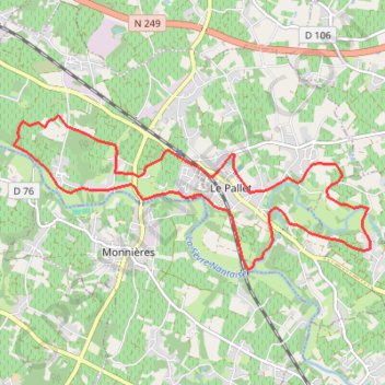 Itinéraire Le Pallet, distance, dénivelé, altitude, carte, profil, trace GPS