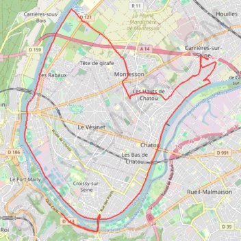 Itinéraire Trajet matinal à vélo, distance, dénivelé, altitude, carte, profil, trace GPS