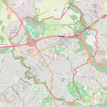 Itinéraire Rando du jeudi en banlieue Nantaise, distance, dénivelé, altitude, carte, profil, trace GPS