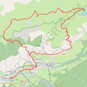 Itinéraire Val cenis la vanoise, distance, dénivelé, altitude, carte, profil, trace GPS