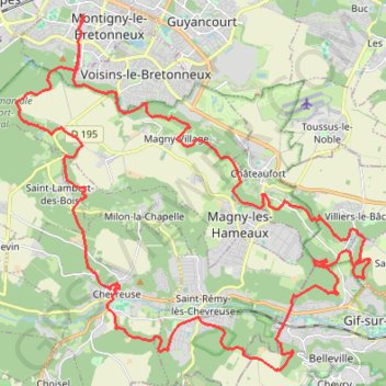 Itinéraire Bossagogo, distance, dénivelé, altitude, carte, profil, trace GPS