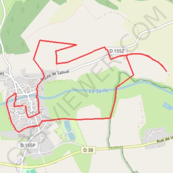 Itinéraire Circuit du Patrimoine de Vic sur Seille, distance, dénivelé, altitude, carte, profil, trace GPS