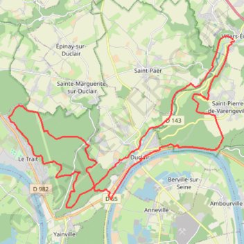 Itinéraire Austreberthaise - Villers-Écalles, distance, dénivelé, altitude, carte, profil, trace GPS