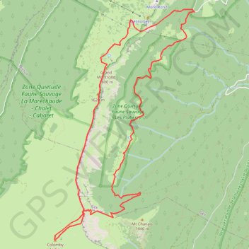 Itinéraire Circuit Colomby de Gex, distance, dénivelé, altitude, carte, profil, trace GPS