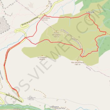 Itinéraire Tête d'Auferrand, distance, dénivelé, altitude, carte, profil, trace GPS