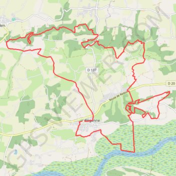Itinéraire Beganne - ronde de la Vilaine, distance, dénivelé, altitude, carte, profil, trace GPS
