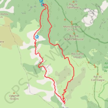 Itinéraire Cami ramader, distance, dénivelé, altitude, carte, profil, trace GPS