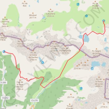 Itinéraire Cabanne de Jan-Rulhe, distance, dénivelé, altitude, carte, profil, trace GPS
