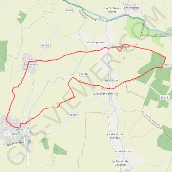 Itinéraire Saint-Saturnin-du-Bois, distance, dénivelé, altitude, carte, profil, trace GPS