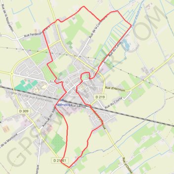 Itinéraire Sentier d'Audruicq, distance, dénivelé, altitude, carte, profil, trace GPS