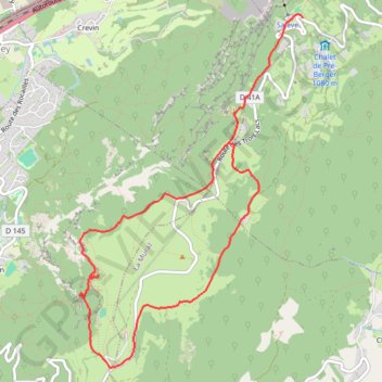 Itinéraire Salève, circuit par la vire de la Corraterie, distance, dénivelé, altitude, carte, profil, trace GPS