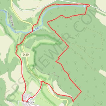Itinéraire Source de l'Aube circuit sud, distance, dénivelé, altitude, carte, profil, trace GPS