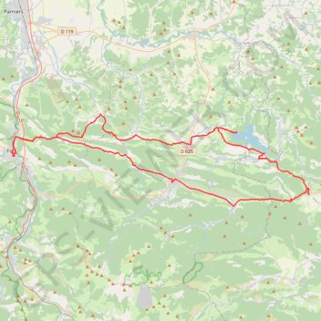 Itinéraire De Foix à Montbel, distance, dénivelé, altitude, carte, profil, trace GPS