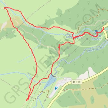 Itinéraire Cascade et Val d'Arizes au départ d'Artigues, distance, dénivelé, altitude, carte, profil, trace GPS
