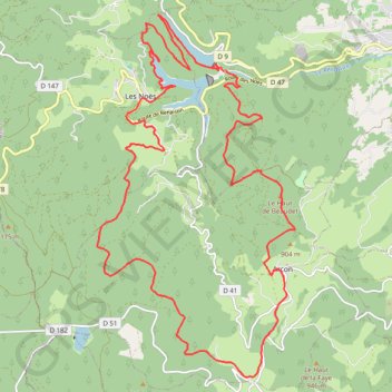Itinéraire Boucle autour de la Faille du Rouchain - Renaison (les barrages), distance, dénivelé, altitude, carte, profil, trace GPS