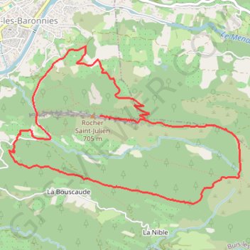 Itinéraire Le Rocher de Saint-Julien, Buis-les-Baronnies, distance, dénivelé, altitude, carte, profil, trace GPS